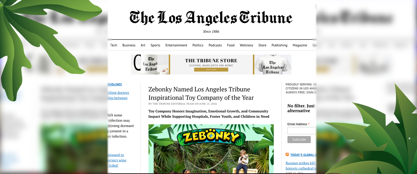 Zebonky Named Los Angeles Tribune Inspirational Toy Company of the Year